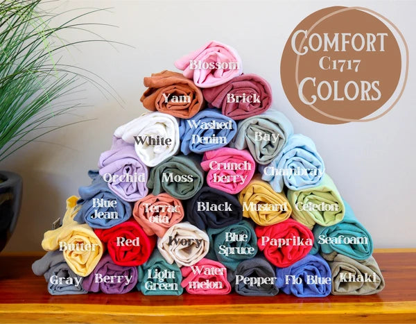 Fall Leaves Book Ghost - Comfort Colors Tee