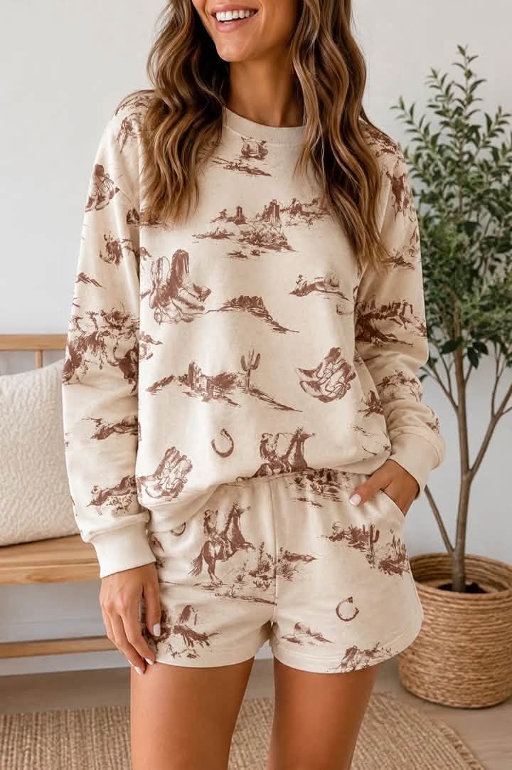 PRE-ORDER: Beige Western Loose Set
