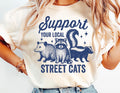 Adult - Support Your Local Street Cats (blue print)